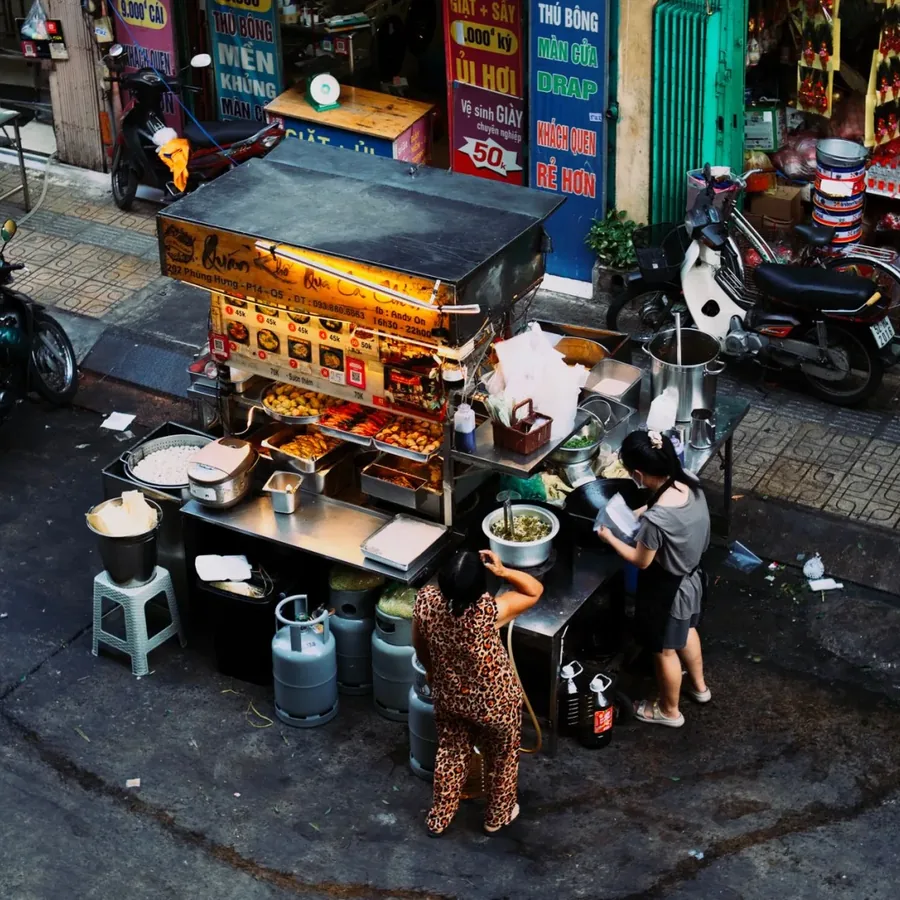 Quầy pha chế buổi sáng