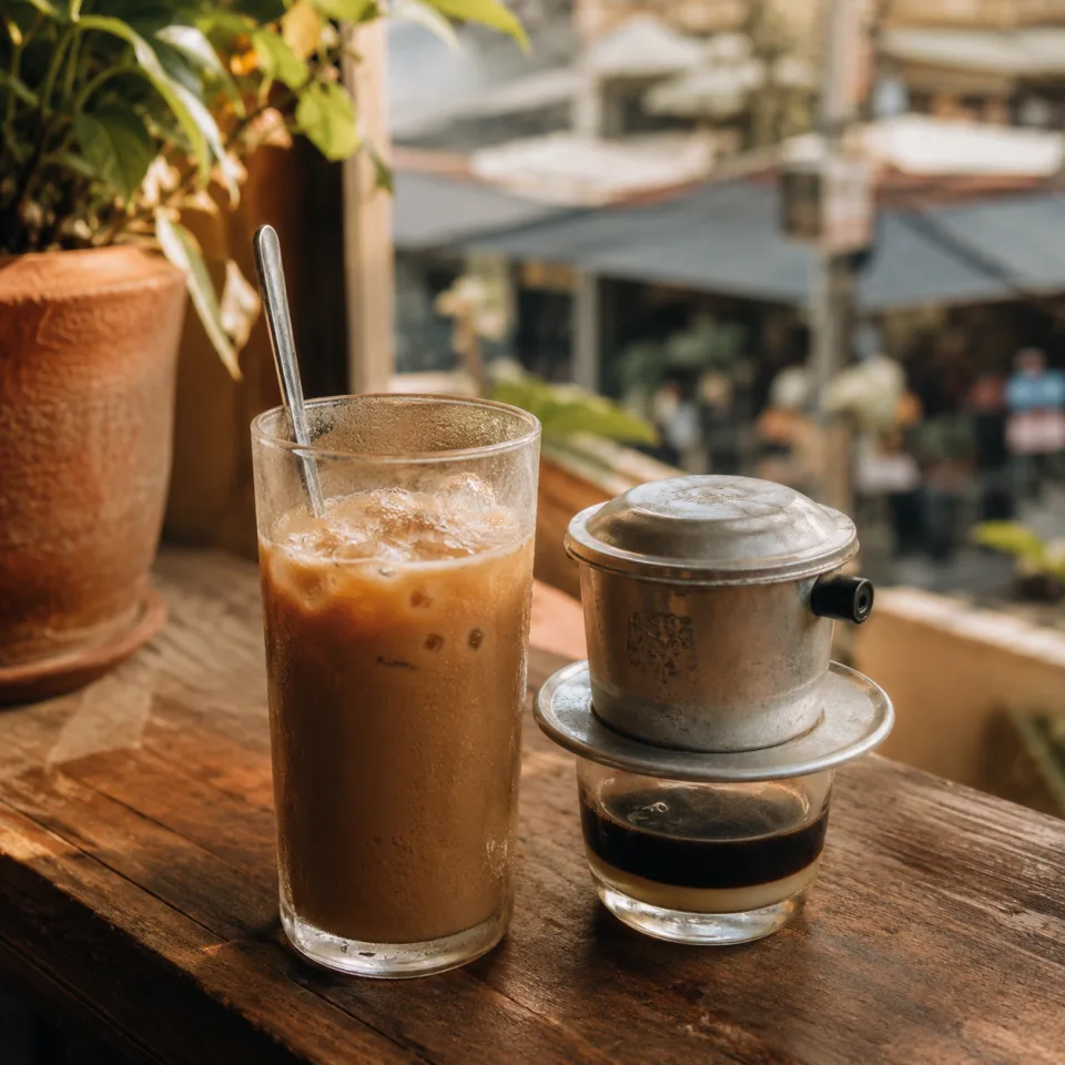 Không gian quán buổi sáng